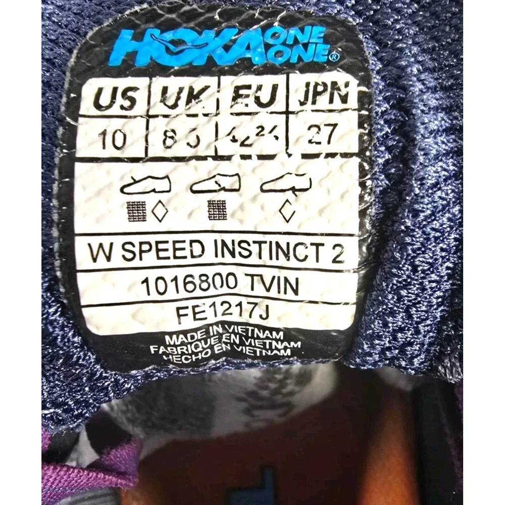 Hoka One One Womens Running Trail Shoes Size 10 Speed Instinct‎ 2 Blue Athletic